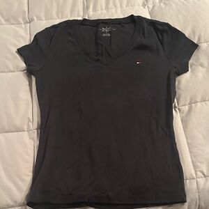 Tommy Hilfiger Women's Dark Gray V-Neck Tee